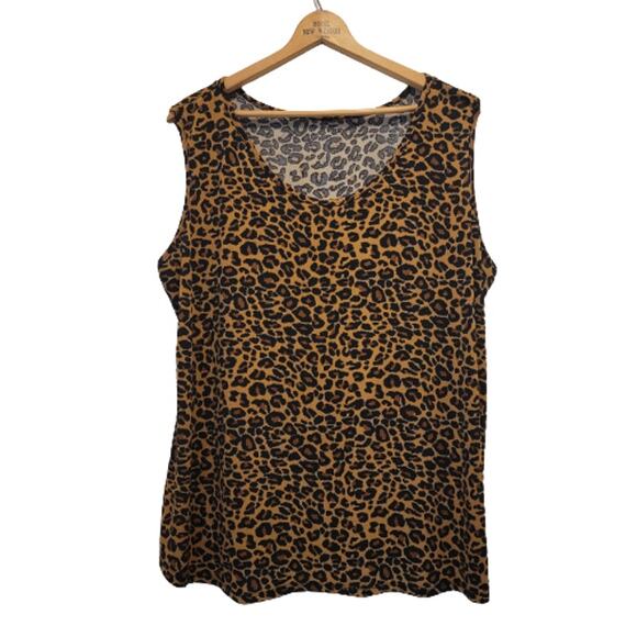 Plus Size Leopard Print Tank Top - Picture 1 of 6